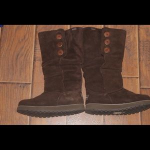 Brown tall sketchers boots; EUC size 6 1/2